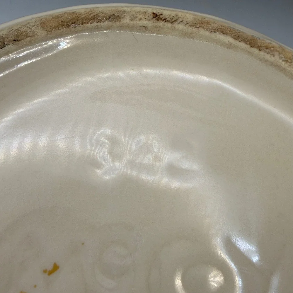 Vintage McCoy Pottery 342 Bean Pot Casserole with Lid Brown Cream Glaze 2 Quart